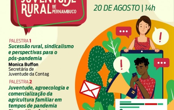 Juventude Rural de Pernambuco participa de Diálogos Virtuais organizados pela Fetape