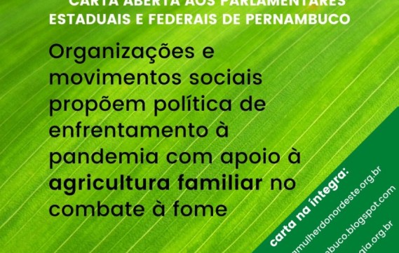 Organizações e movimentos sociais e sindicais divulgam Carta Aberta a parlamentares pernambucanos